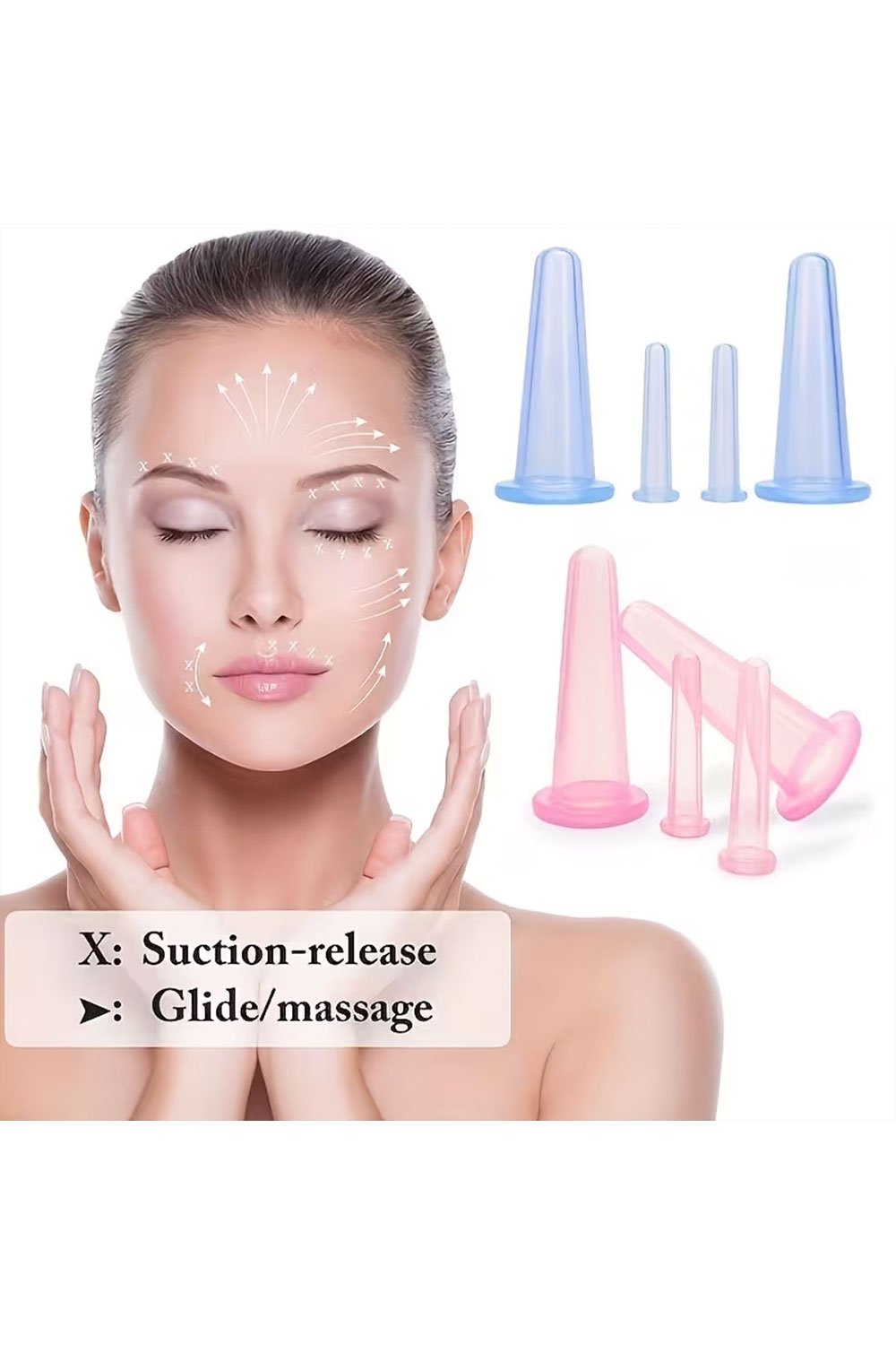 مجموعة كاسات تدليك الوجه
