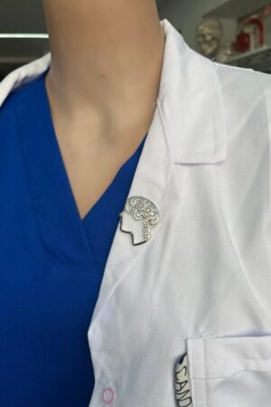 Human Brain Silver Pins
